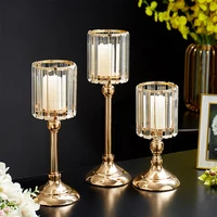 modern metal candle holders home decoration accessories living room decoration wedding centerpieces glass candlestick gifts