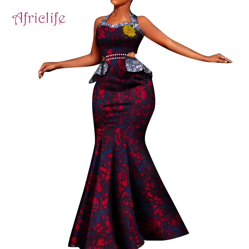 

Африканские платья для женщин с украшением из цветов и жемчуга WY7958