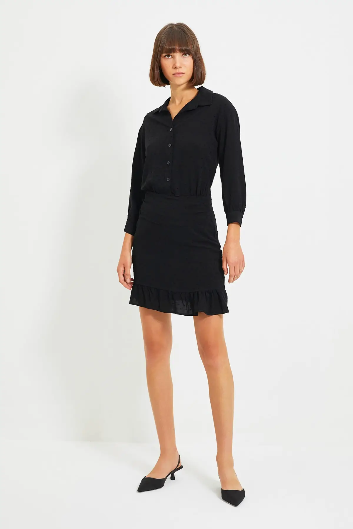 

Trendyol Button Flounces Dress TWOAW22EL0587