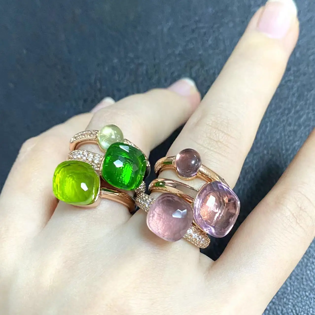 6 шт./компл. классический набор колец Нудо штабелирование разные цвета