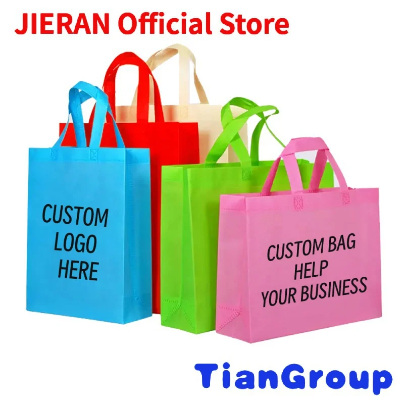 

Friendly reusable grocery recycled eco bag pp nonwoven bags laminated non woven fabric carry shopping bag with custom print logo