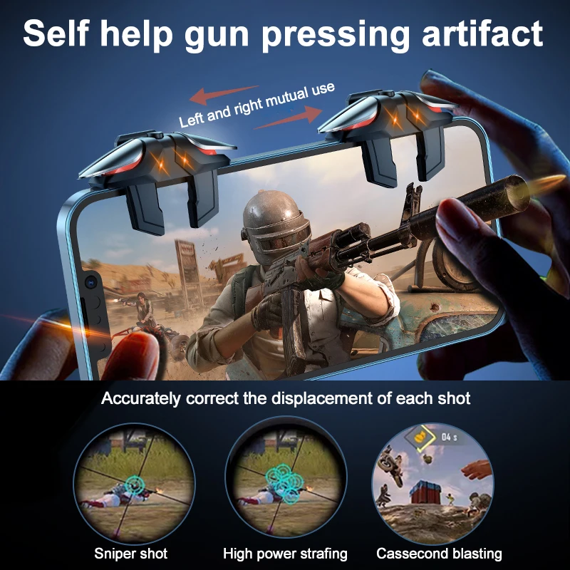 Мобильный игровой триггер для PUBG контроллер телефона геймпад джойстик стрельбы
