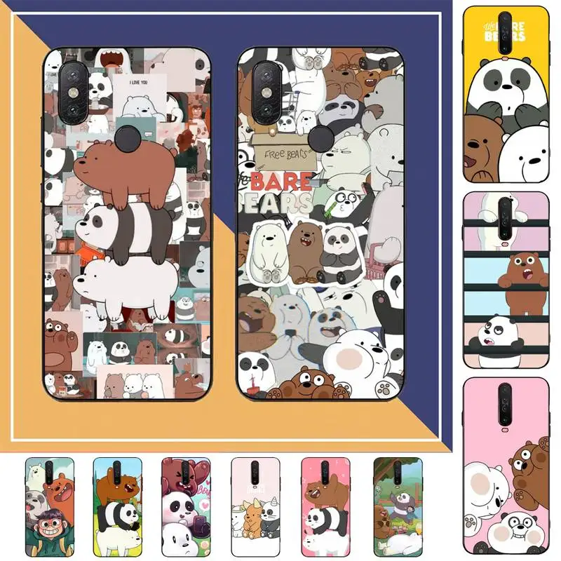 

MINISO Cute Three Bears Phone Case for Redmi Note 8 7 9 4 6 pro max T X 5A 3 10 lite pro