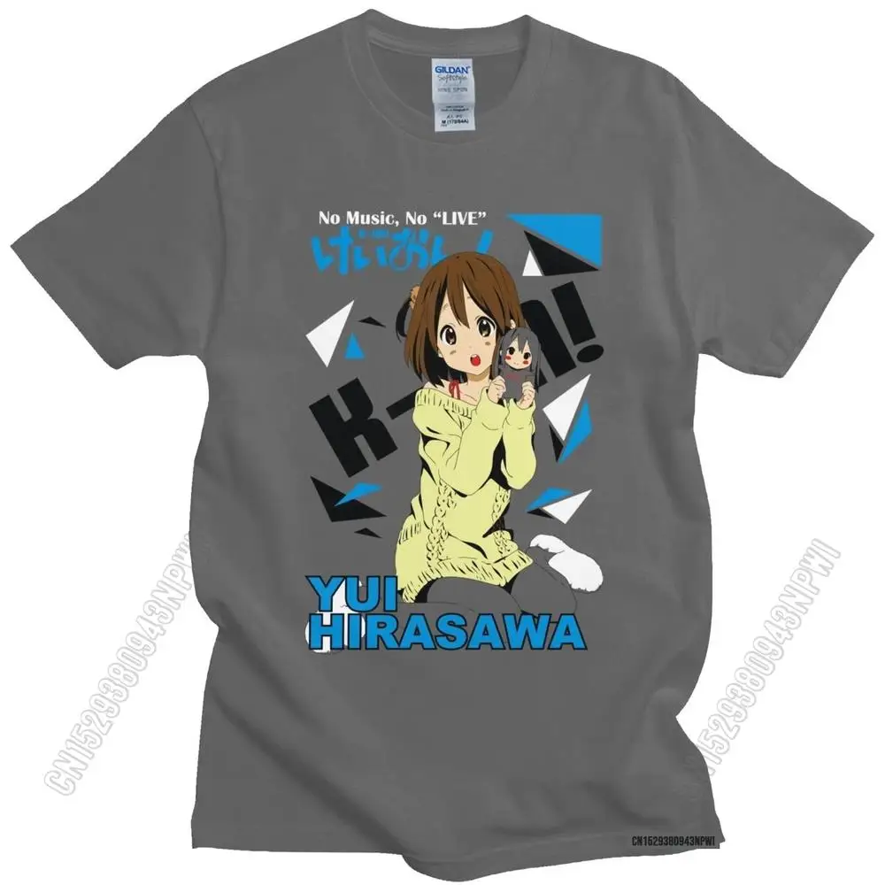 

Yui Hirasawa K-ON T Shirt For Men 100% Cotton Urban T-Shirt Short Sleeve Japan Music Anime Manga Tee Tops Streetwear Gift