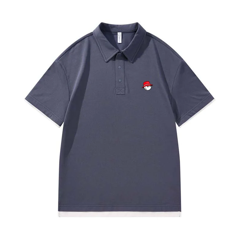Embroidery Golf Shirts for Men's Golf Wear Malbon Golf Polo T Shirt Golf Clothing Summer Men Short Sleeve Casual Business Tops