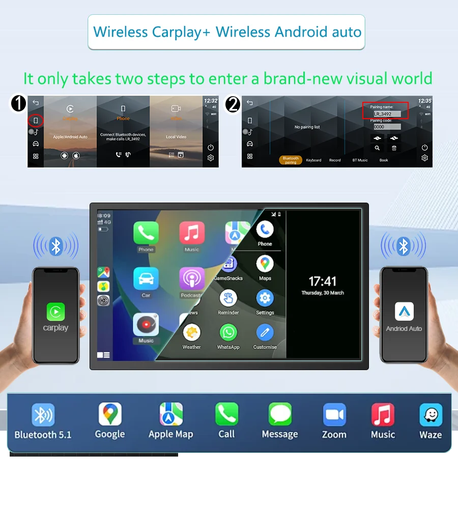 Фото 11,6-дюймовый Android14 2016-2019 для Jaguar XE/XEL/F-PACE, автомобильный медиаплеер, CarPlay, GPS-радио, WIFI, навигация, поддержка оригинальной системы №3