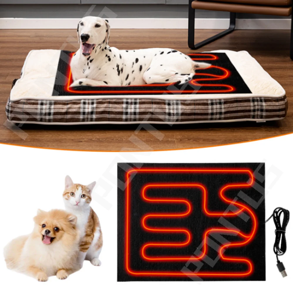 Usb Heated Pads Electric Warmer Pad Pet Warm Pad Washable Heating Seat Cushion Dog Cat Warm Paste Pads Winter Warming Products