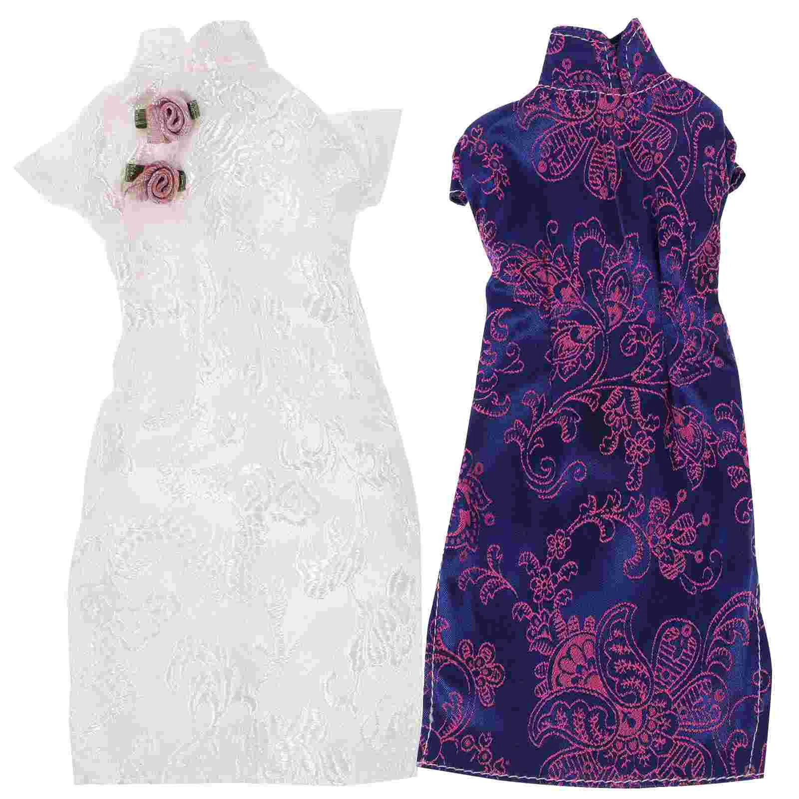 

2 Pcs Cheongsam Clothes Kids Dresses Compact Tight Children Lovely Delicate Costume