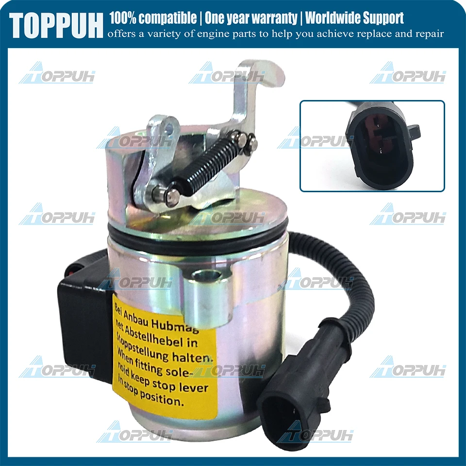 12В 04272956 Соленоид отключения топлива 0427 2956 12 В для Deutz BF4M2011 BF4M2012 F2L2011 BF3L2011 0427-2956 04287583