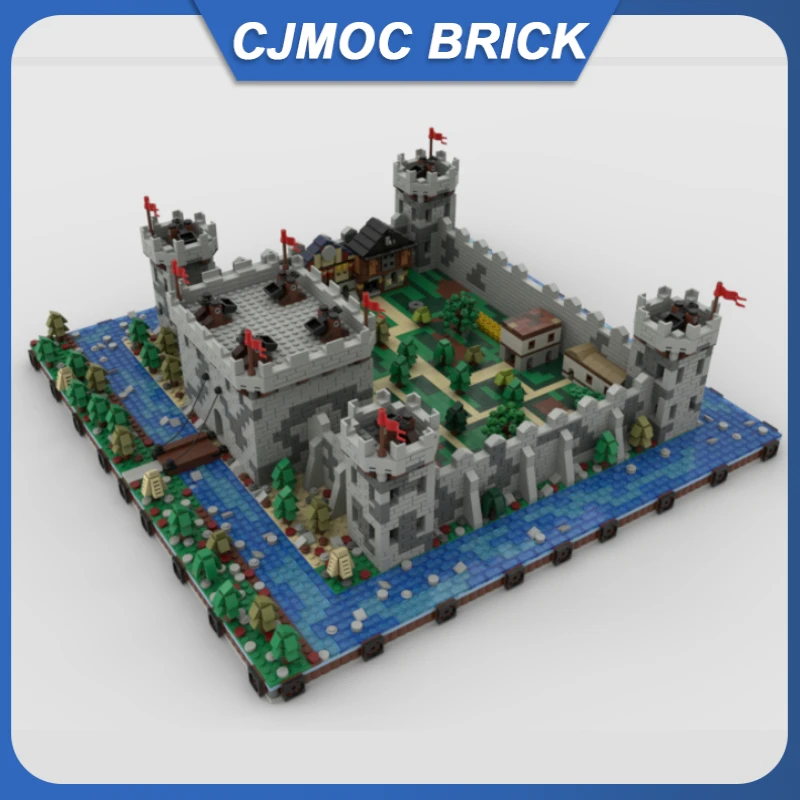 Модель крепости MOC 4992 шт. городской уличный вид ретро микромасштаб замок диотома