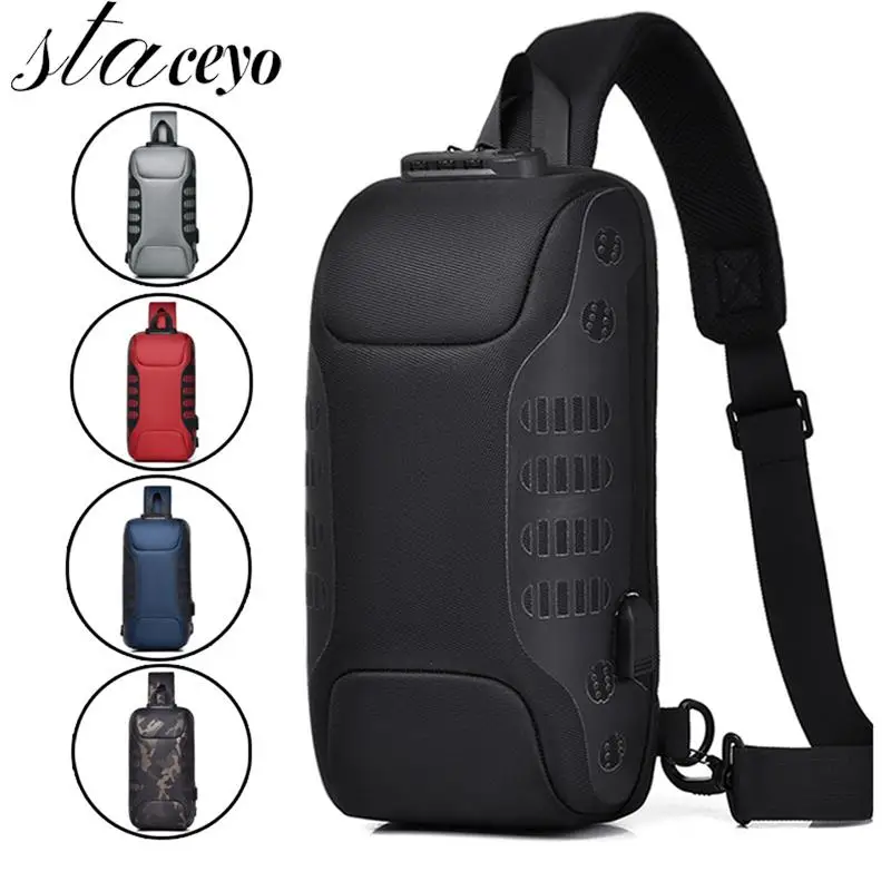 

Men Sling Cross Body Chest Pack Bag Oxford Anti-theft Short Trip Motorcycle Rider Male Messenger Side Shoulder Bags
