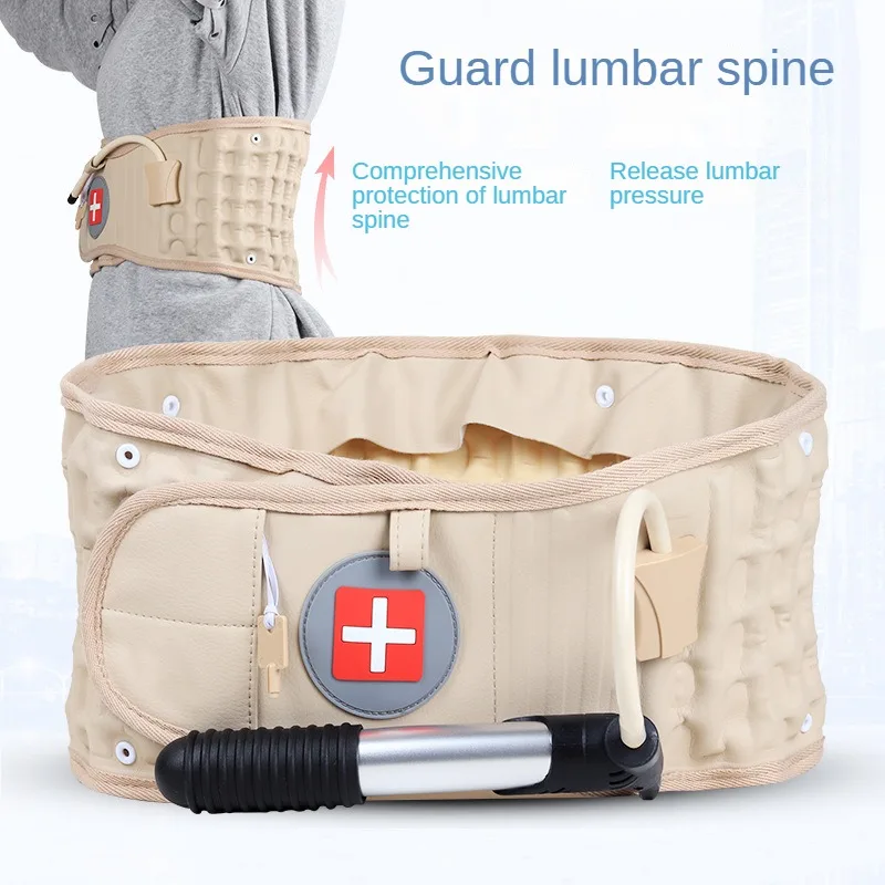 

Back Decompression Waist Belt Back Massager Back Pain Relief Spinal Lumbar Inflatable Traction Belt Air Waist Support Brace Belt