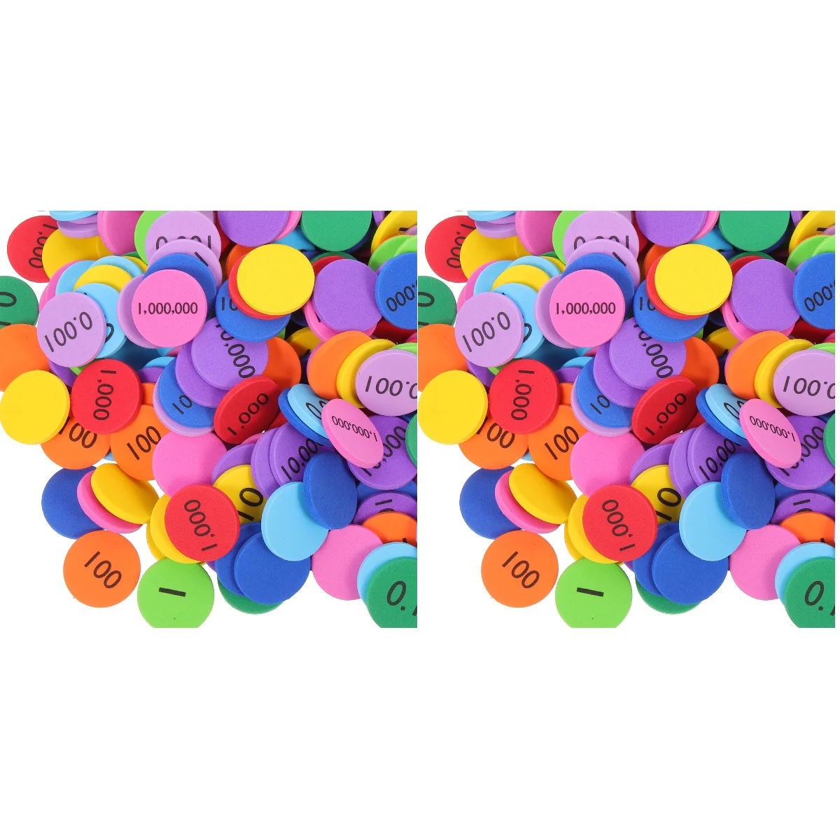 

320 шт. учебные пособия цифровая Вафля детский Магнитный игровой набор значения места карманная Таблица ярких цветных дисков Eva