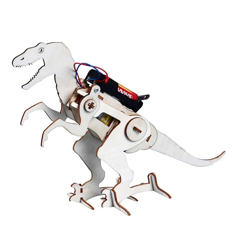 

Puzzle Tyrannosaurus Electric Construction Set T Rex Model DIY Science Kit Interesting Kids Craft Toy Physics Fun Education