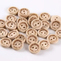 fashion wooden handmade love scrapbooking buttons diy craft sewing