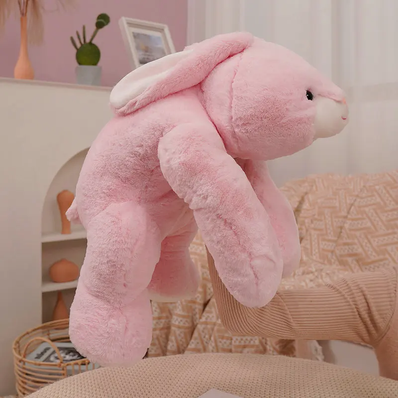 

Мягкая большая Лежащая розовая игрушка-кролик 35-75 см, мягкие игрушки-животные, кукольная подушка, розовый кролик, декоративная подушка, мягк...