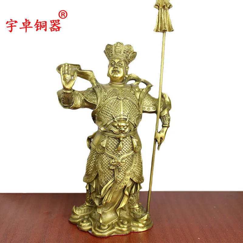 

Yuzhuo бронзовая посуда из чистой меди четырехкинг Конг Медная Статуя Латунь четыре Кинг ремесла орнамент