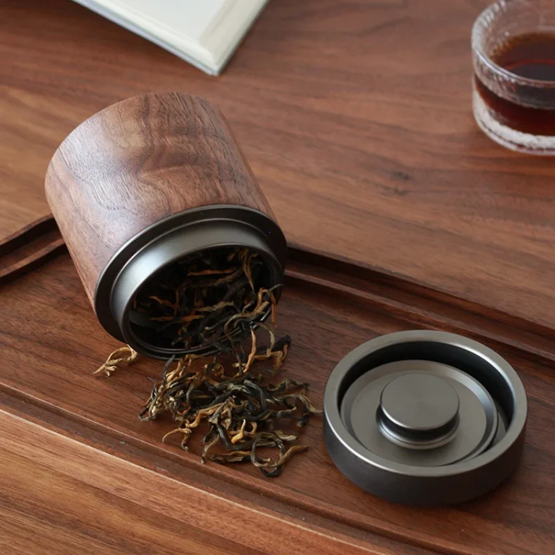 Чайная банка премиум-класса Новая китайская маленькая чайная корзина из черного