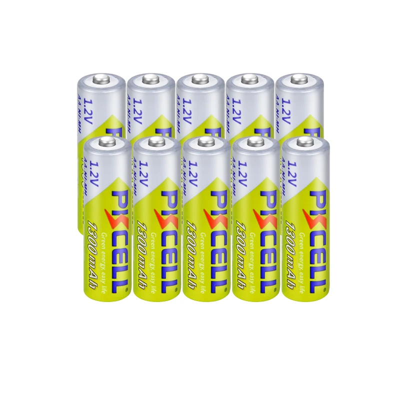 

10PC X PKCELL1300mAh 1.2V NIMH AA Rechargeable Battery 1.2 Volt 2A AA Batteries Batteria Batterias NI-MH AA Battery