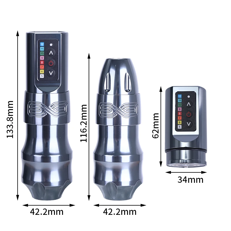 

XNET EXO Tattoo Machine Pen 4.0 Stroke Length TWO Batteries Digital LED Display For Tattoo Artist Professional Wireless Body Kit