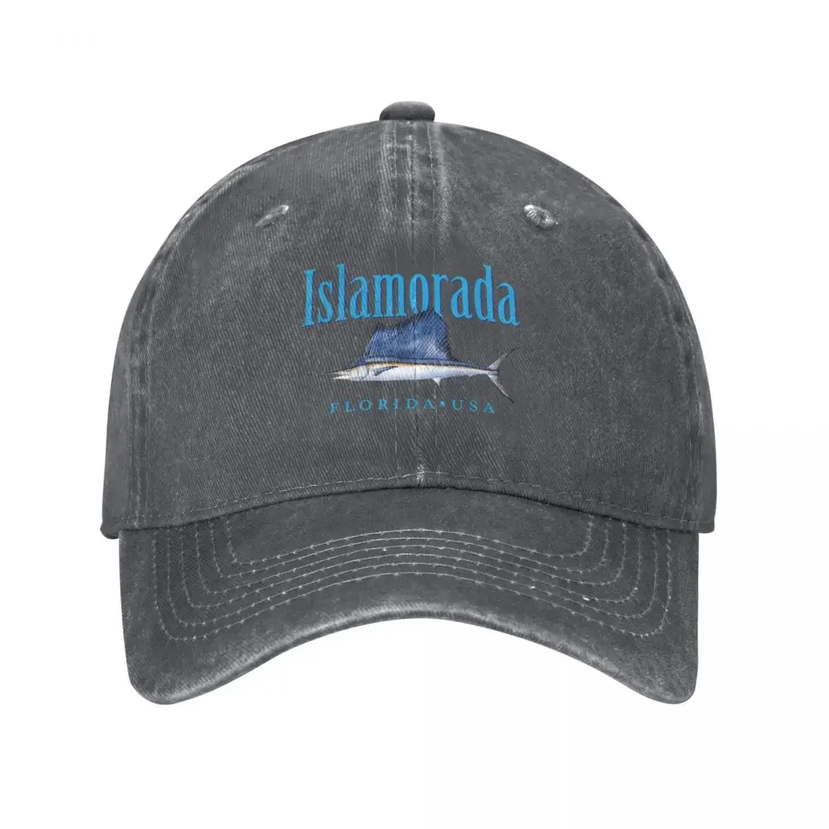 Фото Бейсбольная кепка с дизайном Sailfish от Islamorada Florida Keys, детская шляпа, шляпы для косплея для мужчин, новая бейсбольная кепка для мужчин и женщин №1