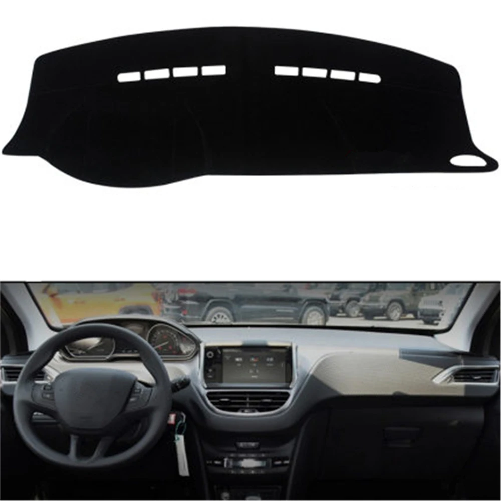 

Противоскользящий чехол для приборной панели автомобиля, коврик для приборной панели для Peugeot 2008 2014-2018, внутренние автозапчасти, ковер, солн...