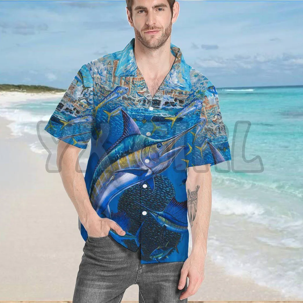 

Summer Shirts fish 3D All Over Printed Hawaiian Shirt Men's For Women's Harajuku Casual Shirt Unisex
