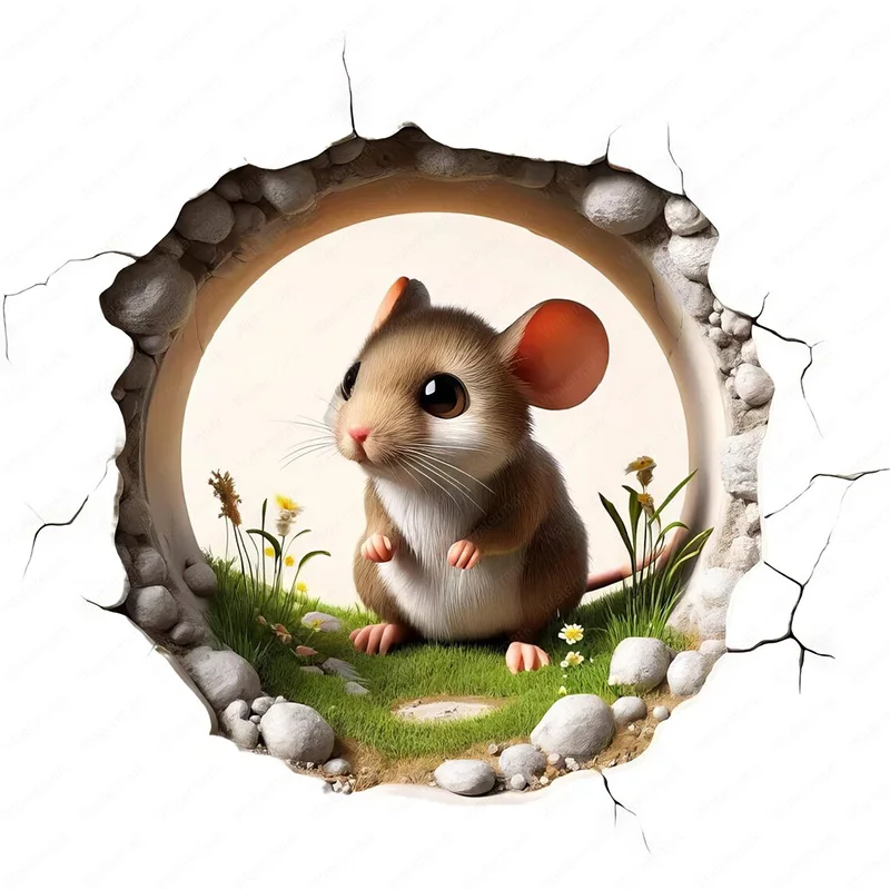 

3D наклейки для стен с мышью