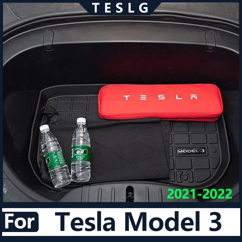 

Коврик для багажника автомобиля, для аксессуаров Tesla, модели 3 2022, водонепроницаемый, грязный, декоративный