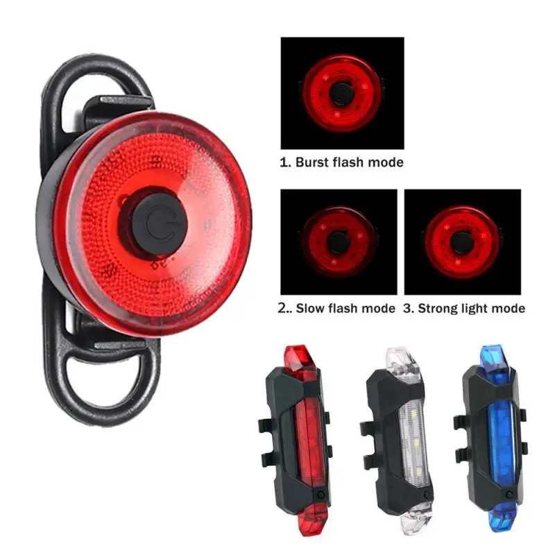 

Bicycle Taillight Multi Lighting Modes Battery Powered Led Bike Light Flash Modes Tail Rear Lights For Road Mtb Bike Seatpost