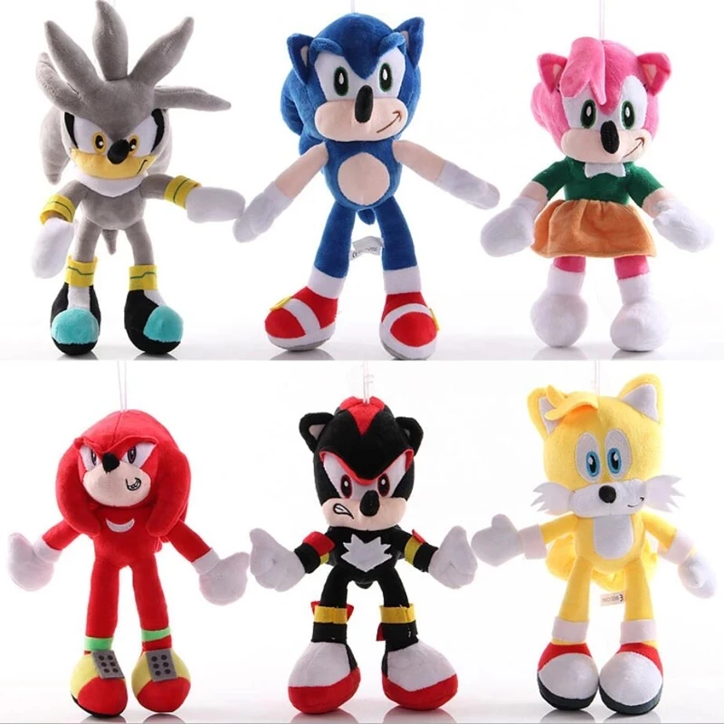 

6Styles Shadow Plush Toy 28CM Amy Rose Knuckles Tails Plush Doll Cute Soft Stuffed Plush Doll Birthday Gift For Children