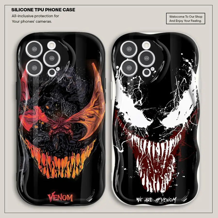 Marvel Cool Venom Phone Case for Vivo Y20 Y20i Y21 Y16 Y17 Y19 Y21A Y02 Y12 Y15S 2021 Y35 Y22S Y36 Y50 4G 5G Cover
