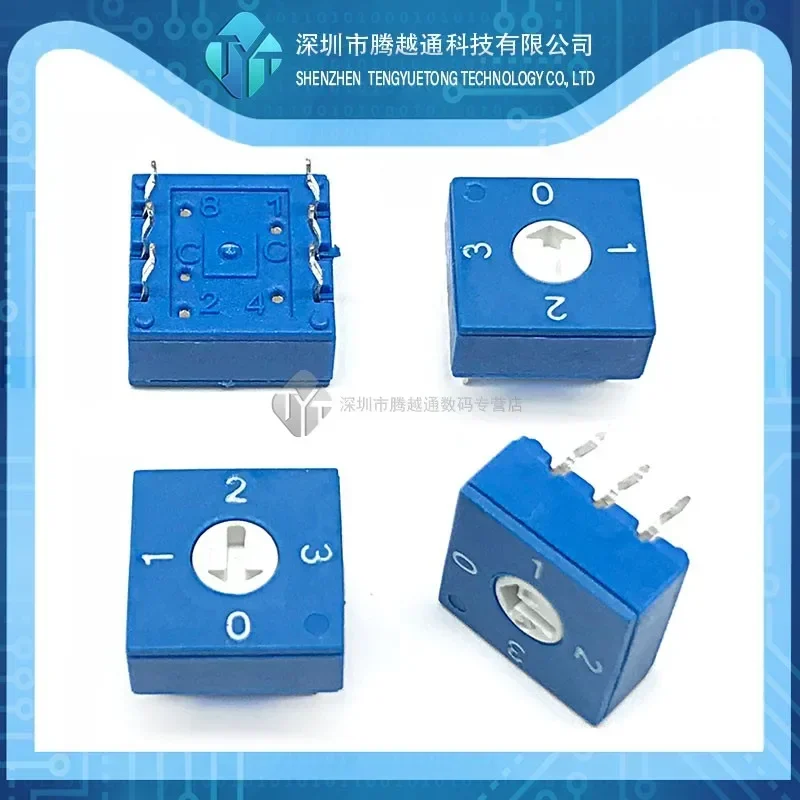 

2/5 шт./лот 0-3 поворотный DIP-переключатель 4-скоростной переключатель кодирования печатной платы 3:3 Pin 8421C поворотный переключатель