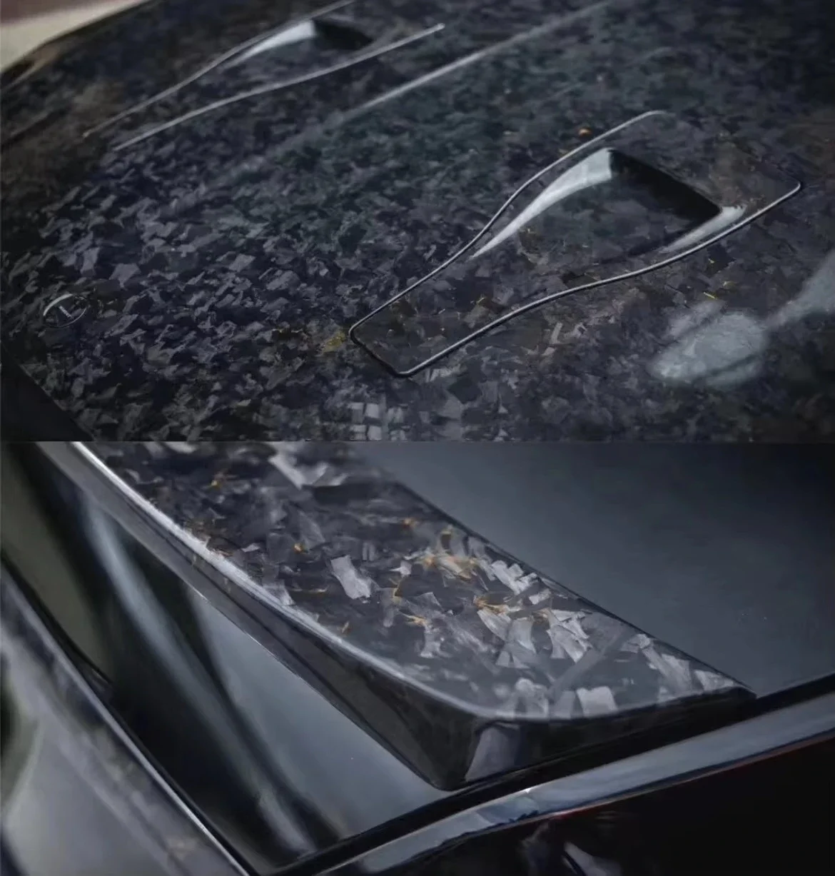 Фото Комплект обвеса MSY Style из кованого карбона и стеклопластика для Mercedes-Benz S-класса W222 S63: капот, передний сплиттер, задний бампер, расширители арок №3