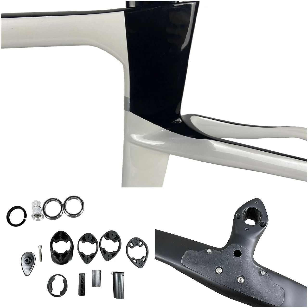 

Osium White T1100 1K Carbon Frames Road Bike V Dsik Brakes Bicycle Frameset Handlebar Shipment XDB DPD UPS
