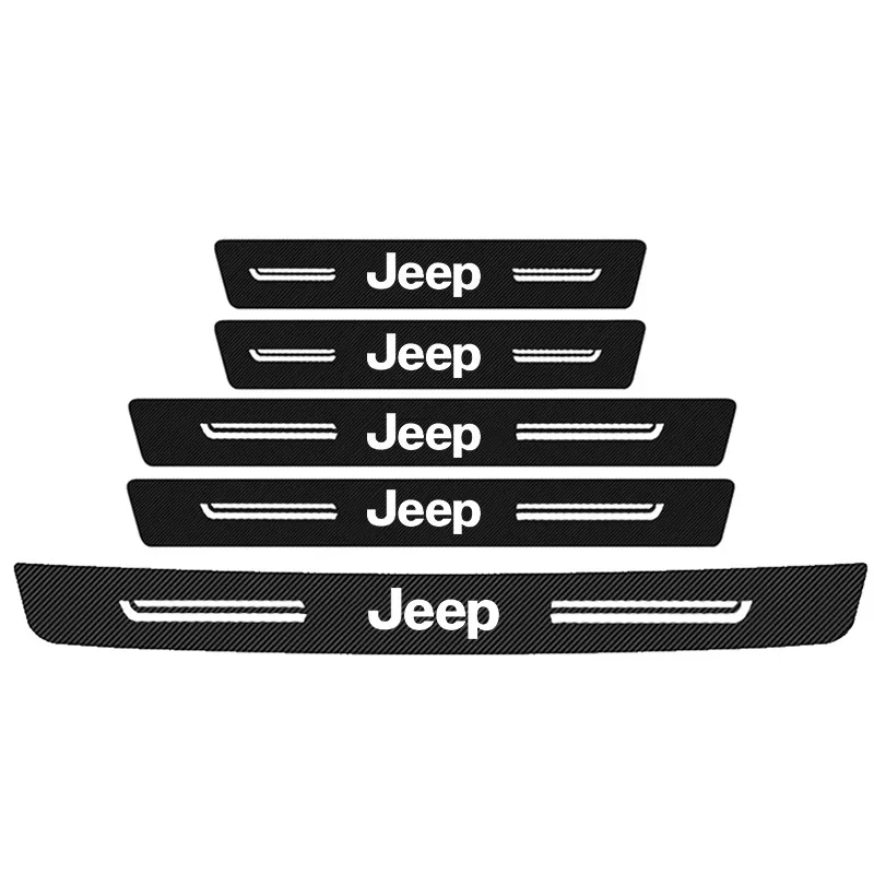 

Защитная наклейка на порог педали заднего двери автомобиля для Jeep Grand Cherokee Wrangler Renegade JK Compass Patriot Liberty