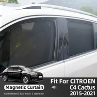 for citroen c4 cactus 2015 2021 car curtain magnetic mesh car side window sun shade uv protect windshield sunshade cover