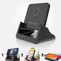 portable 15w wireless chargers stand for samsung s21 s20 s10 qi fast charging pad for iphone 13 12 11 xiaomi mobile phone holder