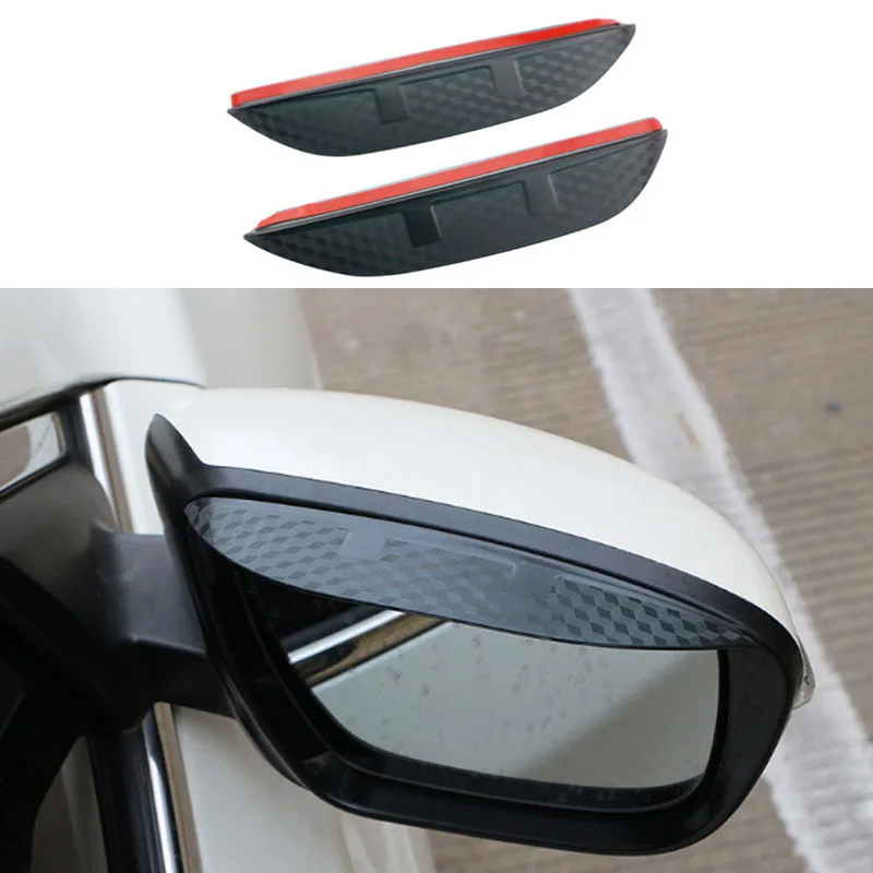 

My Good Car Carbon Fiber Rear View Mirror Cover Rain Shield Visor Sticker For Nissan X-trail XTrail T32 For Qashqai J11 Murano