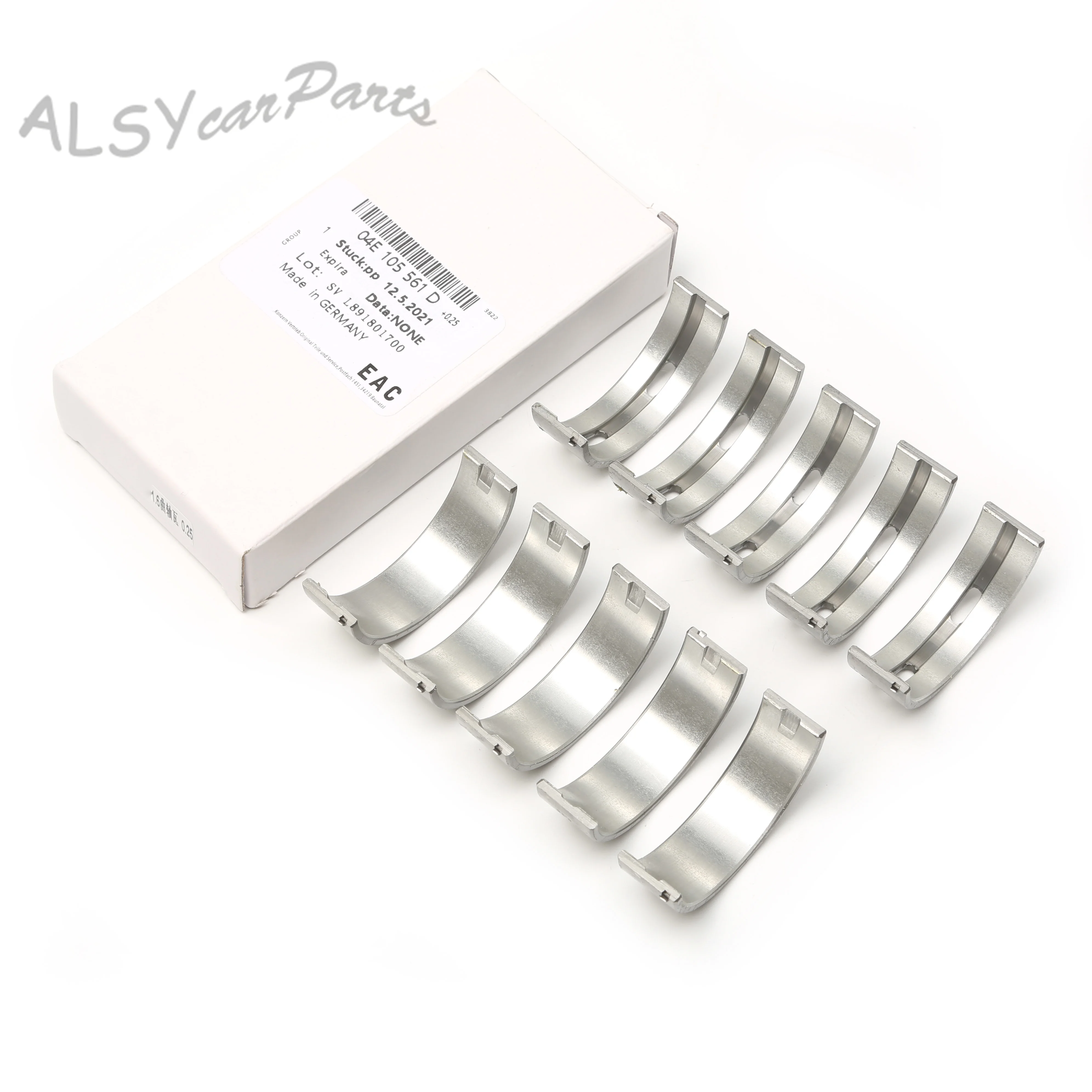 

Oversized 0.25MM New Crankshaft Bearings Set 04E105561F 04E105591F For Volkswagen Golf Sportsvan Jetta 2015-2022 Polo 1.6L