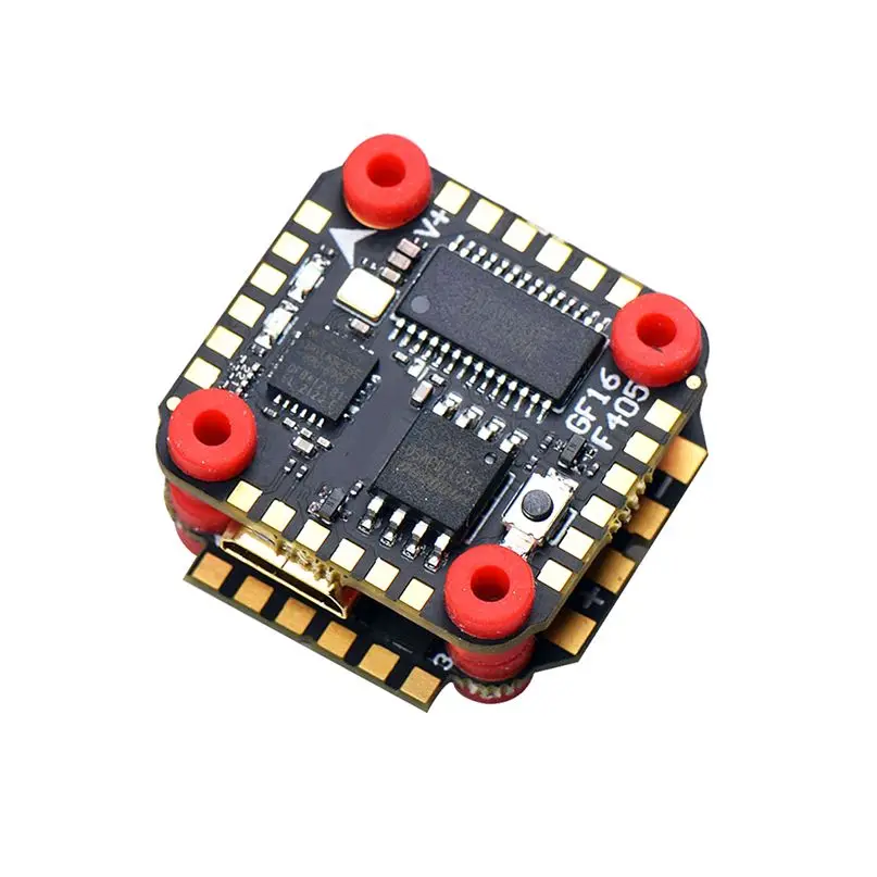 

Контроллер полета JHEMCU GF16 2-4S Stack MPU6000 F405 Baro OSD BlackBox BLHELIS 13A 4 в 1 ESC 16x16 мм для FPV Micro Drone