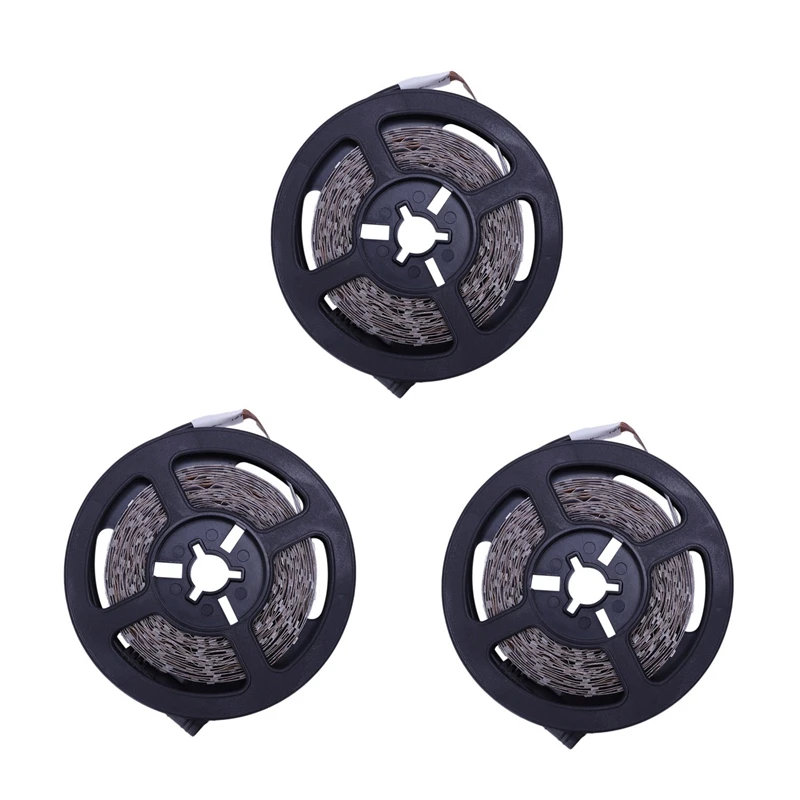 

3Pc 5M LED Strip, SMD 3528 With 300 Leds, Cold White 6000K, DC 12V, Non Waterproof, Flexible LED Strip Fairy Lights Tape