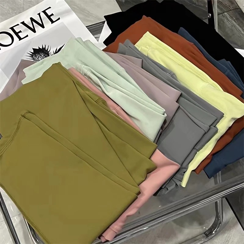 Brand New With Logo No Embarrassing Line Yoga Pants Women's High Waist Peach Hip Elastic Leggings Jogging Cycling Fitness Pants