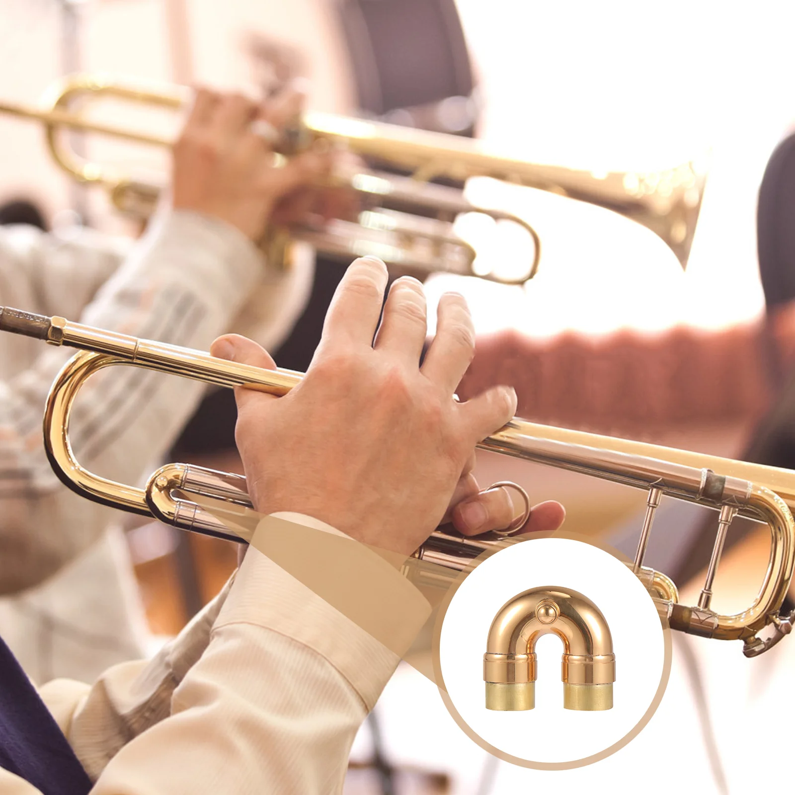 

Trumpet Muffler Saxophone Accessories Musical Instrument Part Neck Bend Repair Tool Small Elbow Brass