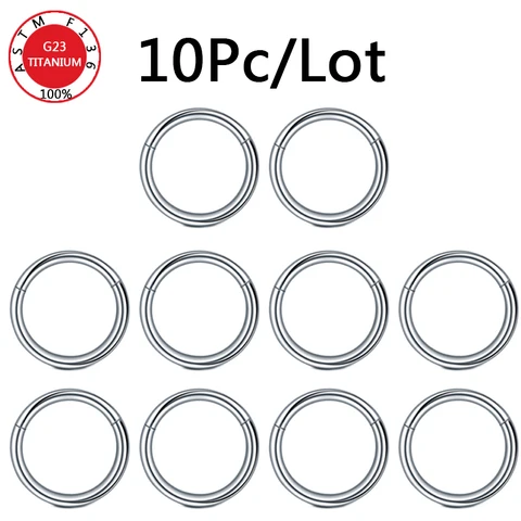 Сегментное кольцо для носа из титана, 10 шт