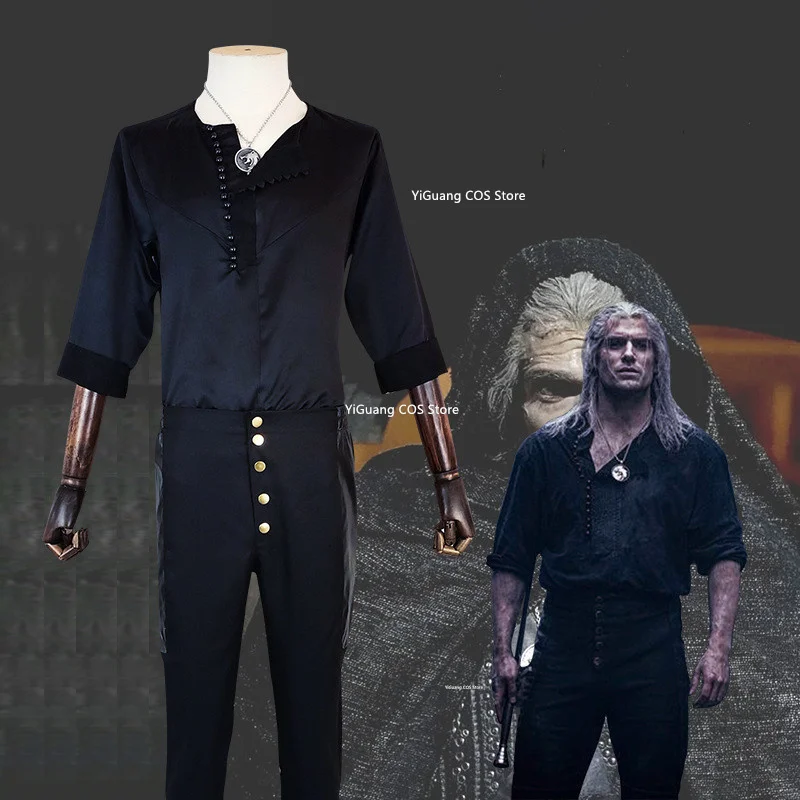 Geralt of Rivia Cosplay The Witcher Costume Outfit Casual Wear Clothes Uniform Halloween Carnival Costume