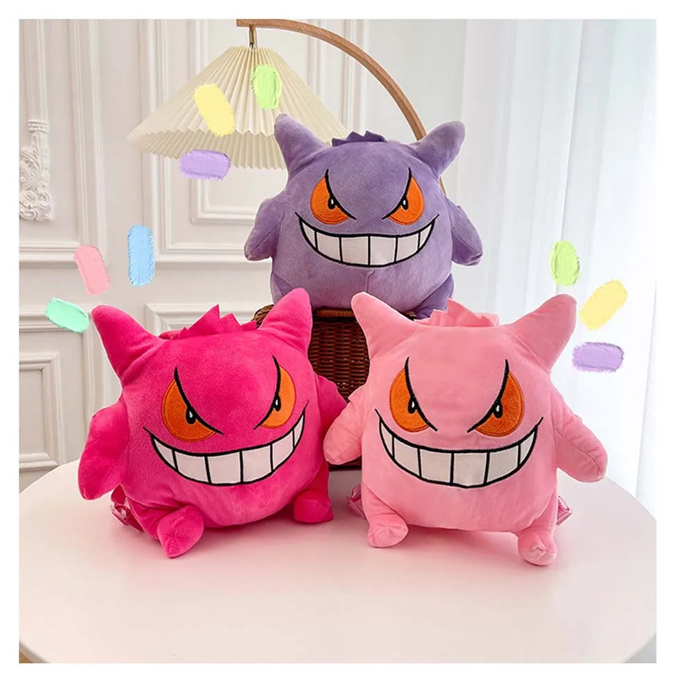 

30CM Anime Cute Pokemon Peluche kawaii Gengar Plush Backpack Storage Handbag Pokémon Toy Doll Room Decoration Children's Gift