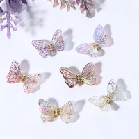 nail art decorations diy manicure nail jewelry aurora color 3d flying butterfly zircon nail rhinestones luxury crystal