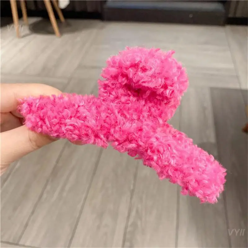 Заколка для волос из овечьей шерсти мягкая и удобная квадратная заколка с ворсом