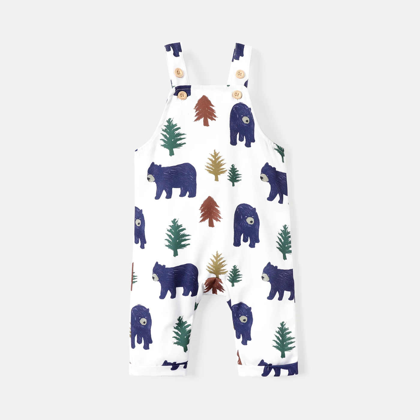 

PatPat Baby Boy/Girl Allover Bear Print Overalls